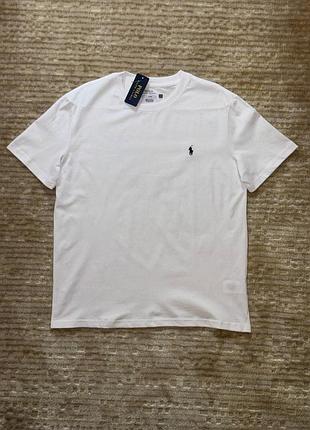 Мужская футболка ralph lauren essential cotton jersey t-shirt белая (rl13003.3m)