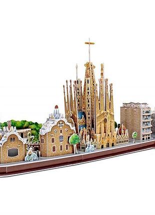 3d пазл cubicfun city line барселона (mc256h)