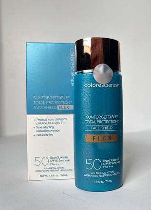Cолнцезащитный крем для лица colorescience total protection face shield flex spf 50 medium, 55 мл