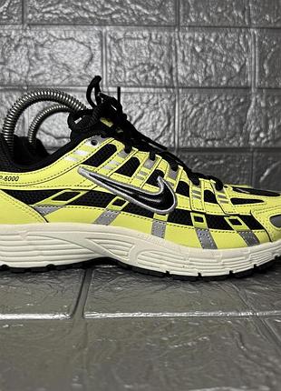 Женские кроссовки nike p‐6000 light lemon twist metallic silver sail black hv5064-702