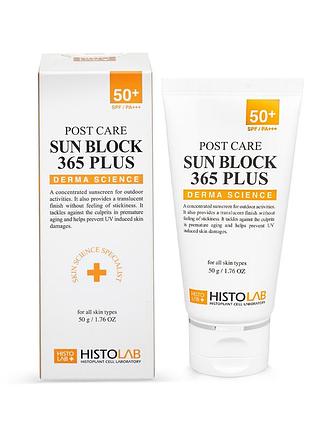 Крем солнцезащитный после процедурный для лица spf 50+ histolab post care sun block 365 plus spf 50 + / pa 50 мл