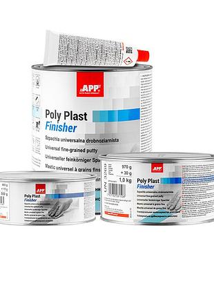 Шпаклевка финишная "poly plast finisher" + утв. 970+30г светло голубая app, 010571