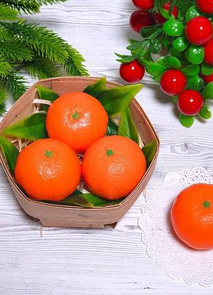 Мыло ручной работы мандарин в кожуре маленький