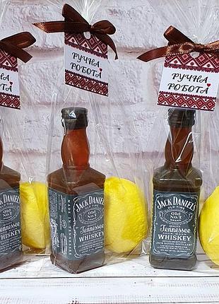 Подарочный набор мыла ручной работы для мужчин "виски jack daniels и лимон" 3d