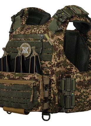 Преміум плитоноска warmor gen.6 хижак+ підсумок органайзер комбінований під 3 магазини хижак