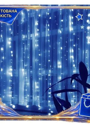 Dm светодиодная гирлянда штора спецификация 2.2 3х3м 400 led синий интерьерное украшение для дома и пр spe|lz