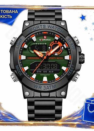 Dm годинники чоловічі тактичні специфікація 2.2 naviforce чорні армійські кварцові з будильником та пі spe|lz