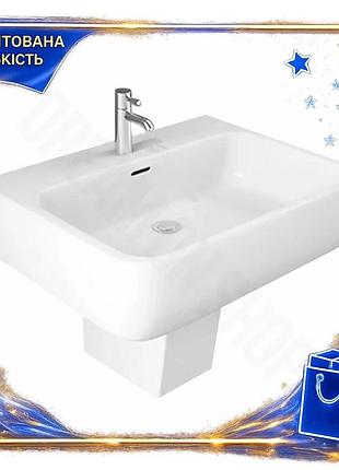 Dm раковина з півніжкою специфікація 2.2 rak ceramics біла прямокутна для ванної кімнати умивальник са spe|lz