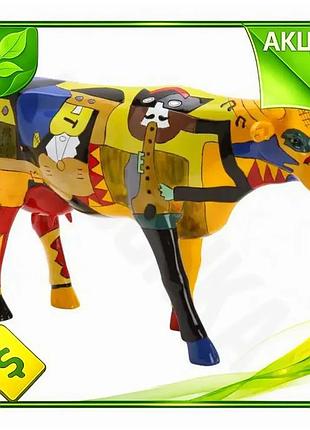 Ve статуэтка корова cow parade new version picowso's moosicians полирезин для коллекционирования интер n6w_ver