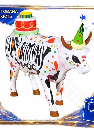 Dm статуетка корова happy специфікація 2.2 birthday полірезин для подарунка на день народження фігурка spe|lz