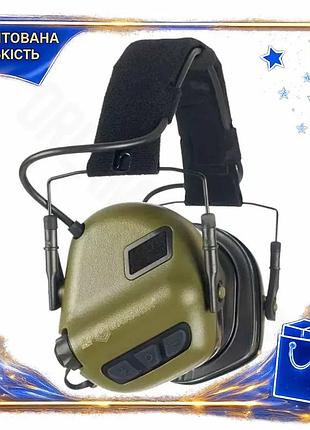 Dm активні захисні навушники специфікація 2.2 earmor для стрільби та полювання оливкові шумоподавляючі spe|lz