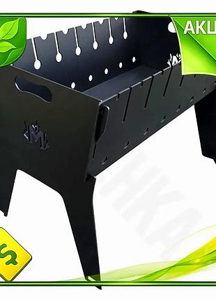Ve мангал разборный mzavod феникс new version на 8 шампуров сталь 3 мм для пикников и кемпинга угольны n6w_ver
