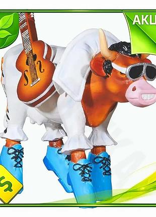 Ve статуэтка корова rock'n'roll cowparade new version коллекционная фигурка для интерьера декор для до n6w_ver
