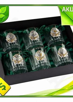 Ve набір для віскі boss new version crystal мисливець 6 келихів кришталь для чоловіків та жінок подару n6w_ver