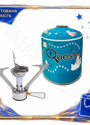 Dm газовий пальник brs-1 специфікація 2.2 складаний + газовий балон quest 450 г для кемпінгу та туризм spe|lz