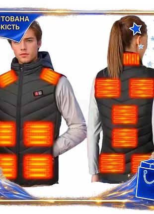Dm жілет чоловічий з специфікація 2.2 підігрівом heatfashion чорний 2xl теплий обігріваючий жилет для spe|lz
