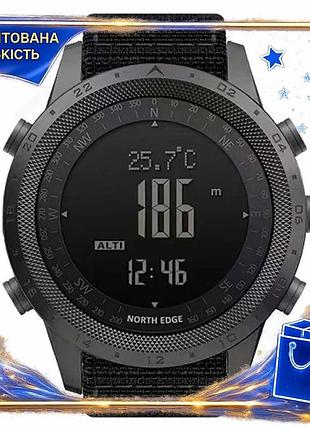 Dm годинники чоловічі водостійкі специфікація 2.2 тактичні north edge з компасом чорні армійські спорт spe|lz