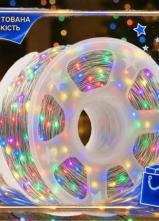 Dm гірлянда світлодіодна роса специфікація 2.2 50м 500 led для дому та вулиці з пультом ду прозорий пр spe|lz