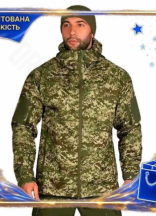 Dm куртка мужская теплая спецификация 2.2 stalker softshell пиксельный камуфляж для зимы и охоты защит spe|lz