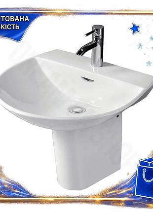 Dm раковина з півніжкою специфікація 2.2 rak ceramics reserva біла для ванної кімнати напівкругла умив spe|lz