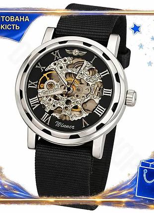 Dm часы механические winner спецификация 2.2 black с кожаным и нейлоновым ремешком для мужчин стильные spe|lz