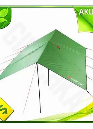 Ve тент туристический red point new version зеленый 500х390 см кемпинговый водонепроницаемый для отдых n6w_ver