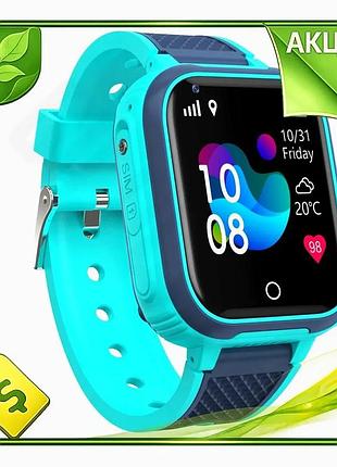 Ve детские умные часы smart new version baby watch с gps для детей с функцией звонков и видеосвязи син n6w_ver
