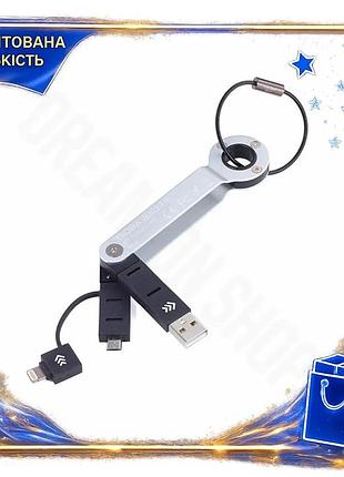 Dm брелок-адаптер troika walker спецификация 2.2 usb microusb металлический серый для зарядки и переда spe|lz