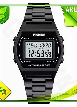 Ve наручные электронные ретро часы new version skmei водонепроницаемые для мужчин и женщин с будильник n6w_ver