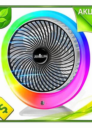 Ve вентилятор портативный с led new version rgb подсветкой usb настольный мини-вентилятор для дома и о n6w_ver