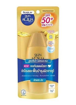 Сонцезахисний зволожуючий гель rohto sunplay з гіалуроновою кислотою та spf50+ pa++++ 80г