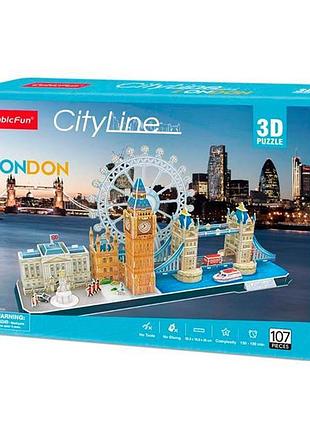 3d пазл cubicfun city line лондон (mc253h)