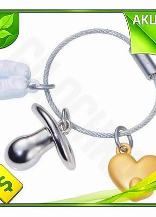 Ve брелок troika welcome baby new version для ключей детские туфли пустышка сердце подарок для новорож n6w_ver
