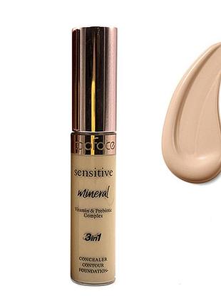 Topface - консилер "sensitive - mineral 3 in 1 concealer" [006] (12 мл)