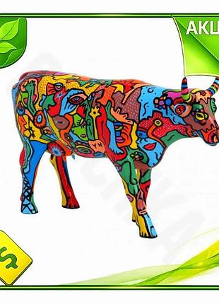 Ve статуэтка корова moo york new version celebration полирезин для интерьера подарок коллекция фигурка n6w_ver