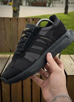 Кросівки adidas retropy e5 адідас ретропи е5 чорні літні для чоловіків легкі та зручні
