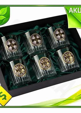 Ve набір келихів для віскі new version boss crystal 6 штук 360 мл кришталеві келихи для чоловіків та ж n6w_ver