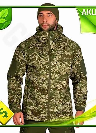 Ve куртка чоловіча тепла stalker new version softshell піксельний зимовий камуфляж для військовослужбо n6w_ver