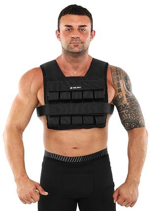 Жилет утяжелитель с регулируемым весом zelart weigth vest ta-7815-20 вес-1-20 кг черный