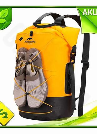Ve водонепроницаемый рюкзак naturehike 40л new version желтый для туризма и кемпинга гидроизоляционный n6w_ver