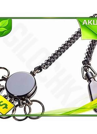Ve брелок з карабіном troika new version ланцюжок із шістьма кільцями для ключів унісекс сріблястий ме n6w_ver