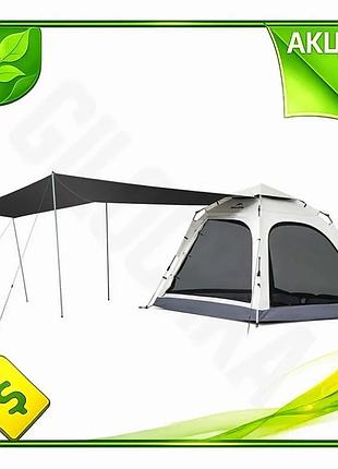 Ve палатка трехместная автоматическая naturehike new version с тентом для кемпинга и отдыха в сером цв n6w_ver