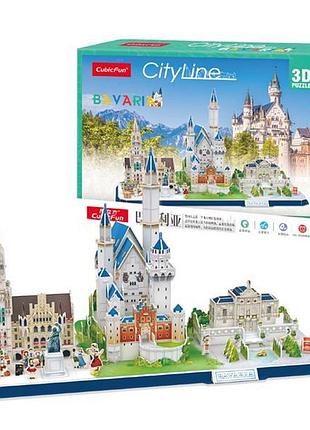 3d пазл cubicfun city line баварія (mc267h)