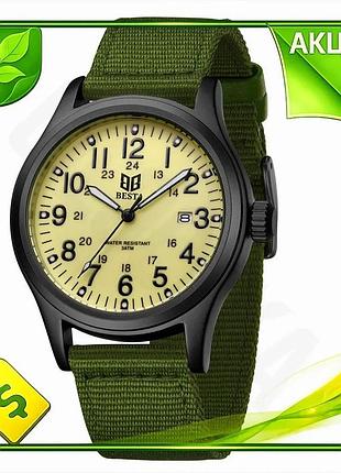 Ve часы мужские тактические besta new version command зеленые армейские кварцевые с люминесцентной под n6w_ver