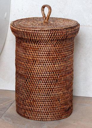Відерце для ванної кімнати, плетене з ротанга, 22*35 см, 71011-brown