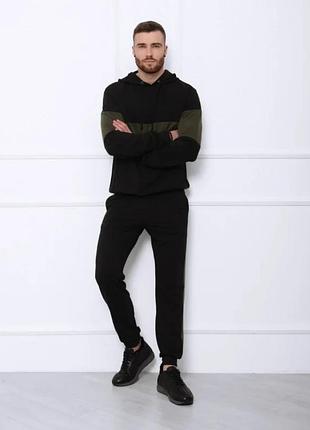Спортивні костюми issa plus gn-421 xxl чорний/хакі