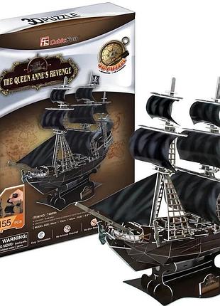 3d пазл cubicfun корабель помста королеві анні (t4005h)