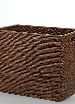 Великий кошик для зберігання, плетений з ротанга, 50*30*40 см, 71084-brown