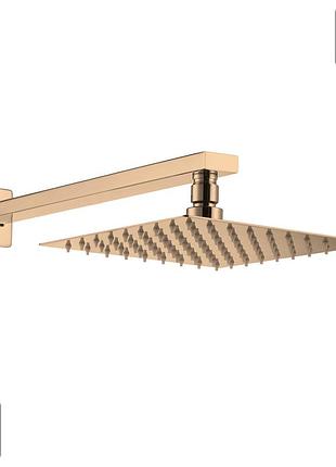 Cascada r85 душ верхній, 250*250 мм, кронштейн, ss, cepillado bronce