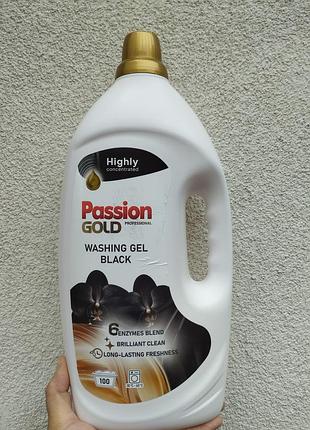 Гель для стирки черных вещей passion gold professional black 4 л, 100 стирок, концентрат